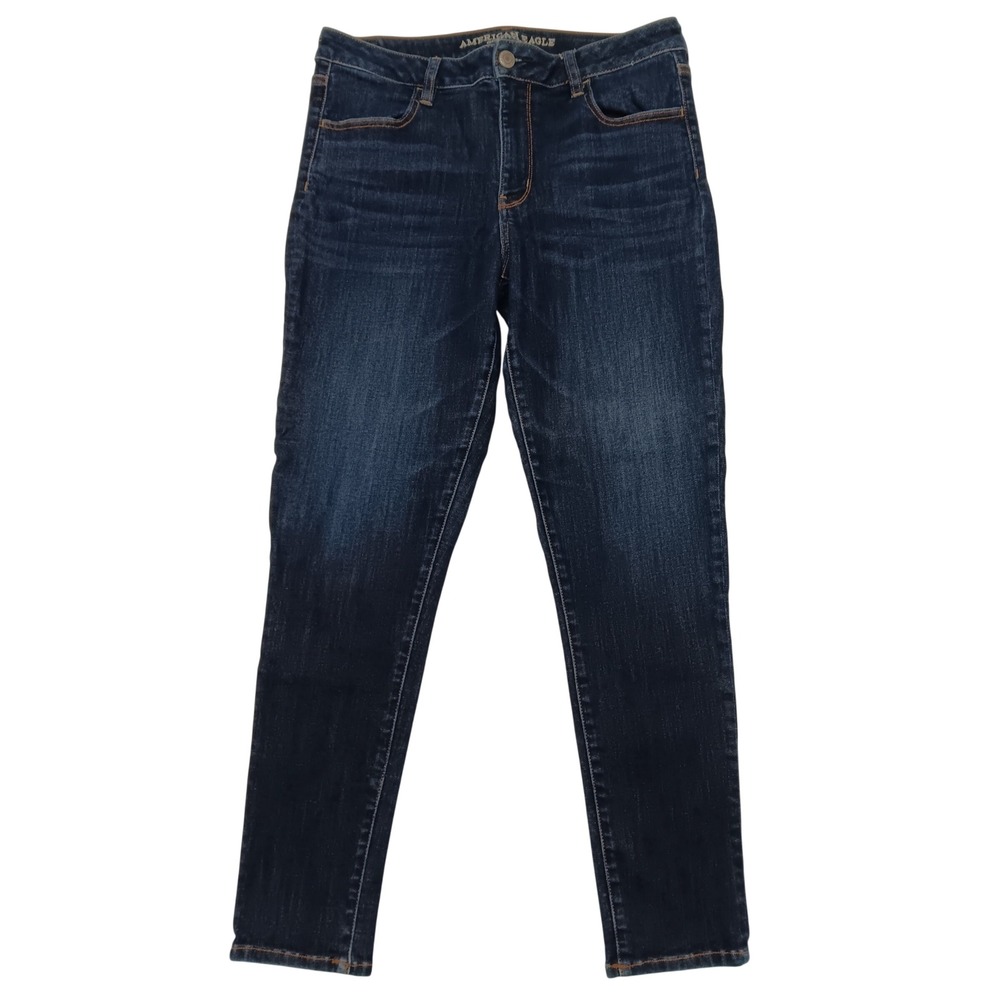 American Eagle Hi-Rise Jegging Super Super Stretch X Dark Wash Jeans Size 14 Reg